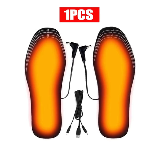 USB Heated Shoe Insoles Electric Foot Warm Pad Feet Warmer Sock Pad Mat Washable Winter Outdoor Sports Heating Insole Warm