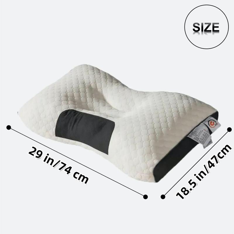1 PCS Flat Neck Pillow - Adjustable Ergonomic Orthotic Support, High-Quality Soft Pillow Core, Relieves Neck Pain, Aids Sleep.Ergonomic Height for Optimal Cervical Support