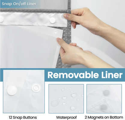 Clip Free™️ All in One Shower Curtain